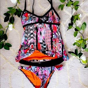 Beautiful tribal color tankini